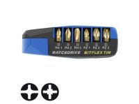 Набор бит с битодержателем WITTE RATCHDRIVE BITFLEX INDUSTRIE PH1-3/PZ1-3/держатель/трещеткда арт. 251052000