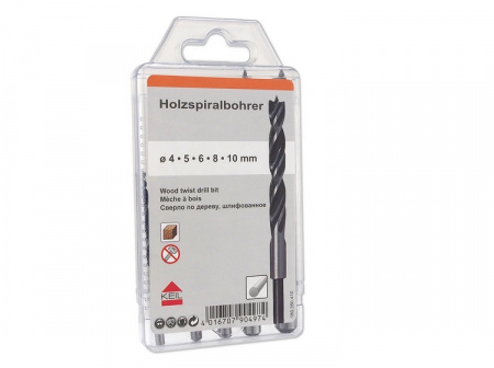 Набор сверл по дереву KEIL спиральные арт. 180350410