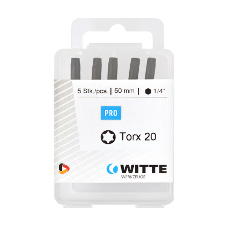 Бита WITTE INDUSTRIE TORX Т20 50 мм 5 шт. арт. 429605200