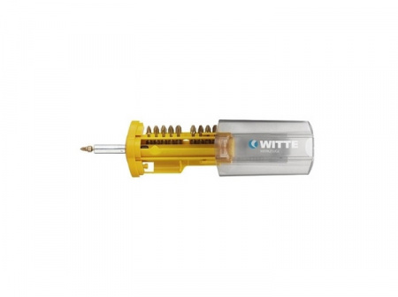 Набор бит с битодержателем WITTE PROBIT-BOX Желтый BITFLEX TIN PH/PZ+TIN TORX (TR) + адаптер х 21 шт арт. 277852000