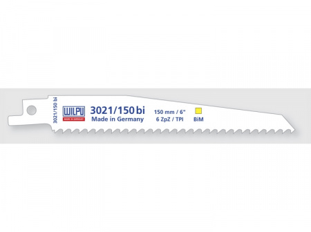 Полотно сабельное WILPU по дереву 3021/225 Bi 225 мм 5 шт. арт. 1227200005